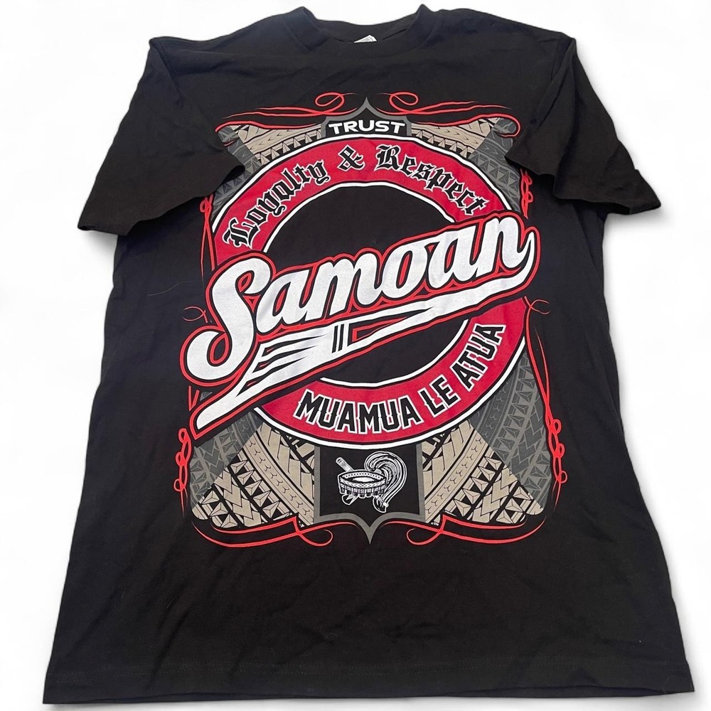 Shaka Wear Samoan Loyalty Respect Graphic T-Shirt Black Mens Large